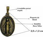 Medalha Milagrosa Ouro Velho 16x27 Mm Média