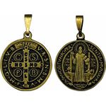 Medalha São Bento Ouro Velho Media 18 Mm