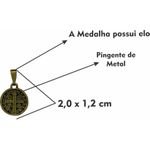 Pingente Medalha São Bento Ouro Velho Pequena 14 Mm