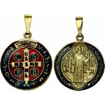 Pingente Medalha São Bento Resinada 18 Mm