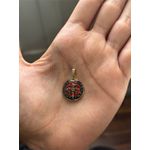 Pingente Medalha São Bento Resinada 18 Mm