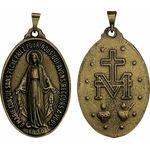 Medalha Milagrosa Ouro Velho 28x43 Mm Grande