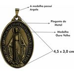 Medalha Milagrosa Ouro Velho 28x43 Mm Grande