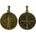 Medalha São Bento Ouro Velho Grande 30 Mm