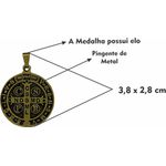 Medalha São Bento Ouro Velho Grande 30 Mm