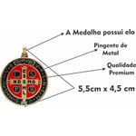 Pingente Medalha São Bento Resinada 45 Mm