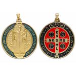 Pingente Medalha São Bento Resinada 45 Mm