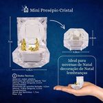 Mini Presépio Na Caixinha Em Acrílico Quadrada Lapidada