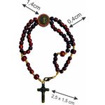Terço Pulso Pulseira Madeira São Bento Com Aplique (p104)