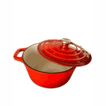 Panela de Ferro Fundido Esmaltada 24 cm + BRINDE 