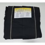 Lençol Malha Casal Padrão Liso Preto elastico com 2 Fronhas 