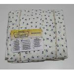 Lençol Malha Casal Padrão Estampado FLorzinhas Lilás com fundo marfim e 2 fronhas