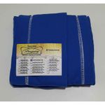 Lençol Malha Casal Padrão Liso Azul Caneta e 2 fronhas 