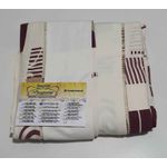 Lençol Malha Casal Padrão Estampado Geometrico Marrom com fundo marfim e 2 fronhas 