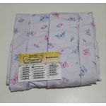 Lençol Malha Casal Padrão Estampado Borboletas coloridas com fundo Branco e 2 fronhas 
