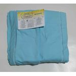 Lençol Malha Casal Padrão Liso Azul Celeste elastico com 2 Fronhas 