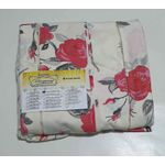 Lençol Malha Casal Padrão Estampado Florido com fundo Marfim elastico com 2 Fronhas Copia Copia