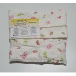 Lençol malha Solteiro Estampando Borboleta com fundo marfim com 1 Fronha 
