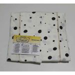 Lençol Malha Casal Padrão Estampado Poá bolas medias com fundo marfim