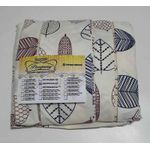 Lençol Malha Casal Padrão Estampado Folhas com fundo marfim