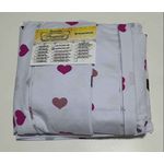 Lençol Malha Queen Estampado Coração Pink com fundo Branco