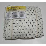 Lençol Malha Queen Estampado Ancora com fundo marfim 