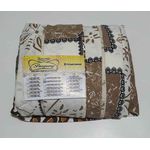 Lençol Malha Queen Estampado Patas onça com fundo marfim e 2 fronhas