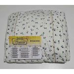 Lençol Malha Queen Estampado Florzinhas Lilás com fundo marfim e 2 fronhas
