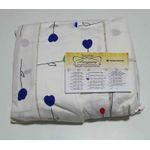 Lençol Malha Super King Estampado Tulipa fundo Marfim com 2 fronhas 