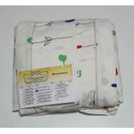 Lençol Malha Queen Estampado Tulipa com fundo Marfim