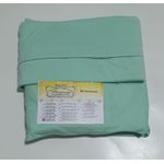 Lençol malha Solteiro Liso Verde Agua com 1 Fronha 