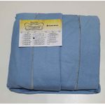 Lençol Malha Super King Liso Azul BB com 2 fronhas