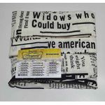 Lençol malha Solteiro Estampado Jornal com fundo Marfim com 1 Fronha 