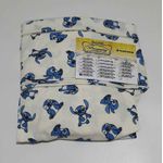 Lençol malha Solteiro Estampado Stitch Azul fundo Marfim com 1 Fronha 