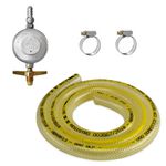 KIT REGISTRO P/ GAS COM MANGUEIRA E ABRAÇADEIRA