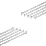 Abraçadeira nylon 100mm x 2 5mm branco 100 pcs fox lux