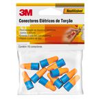 10 Conector emenda torcao ate 2 5mm laran az seguranca 3m