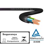 CABO FIO PP 3 X 2,5 MM 10 METROS SIL