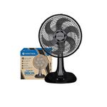 Ventilador de Mesa Oscilante Ventisol 6 Pás Turbo 30cm Preto 127V