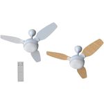 Ventilador Teto Ventisol Legacy LED Branco/Pinus com Controle Remoto Bivolt