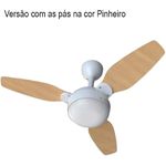 Ventilador Teto Ventisol Legacy LED Branco/Pinus com Controle Remoto Bivolt