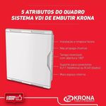 QUADRO SISTEMA VDI EMBUTIR 30X50 TV/REDE/TELEFONE KRONA