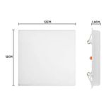 PAINEL LED FRAMELESS EMBUTIR 18W QUADRADO 6500K TASCHIBRA