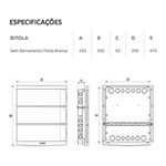 Quadro Distribuição Embutir Slim 48 Disjuntor Tigre