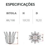 GRELHA FLEXIVEL P/ CALHA ABACAXI HEMISFERICA 88/100 TIGRE
