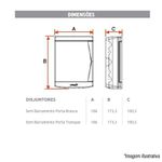 Quadro Distribuição Sobrepor 3/4 disjuntor Tp Branca Tigre