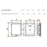 quadro distribuição embutir 18/24 disj c/ barramento tigre