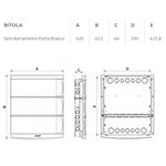 Quadro Distribuição Embutir Slim 64 Disjuntor Tigre