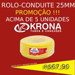 Eletroduto Corrugado Rolo 50m – Kit com 5 ou mais | R$ 67,90 cada 