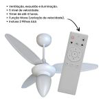 Ventilador teto 3p wind light 127v branco ventisol